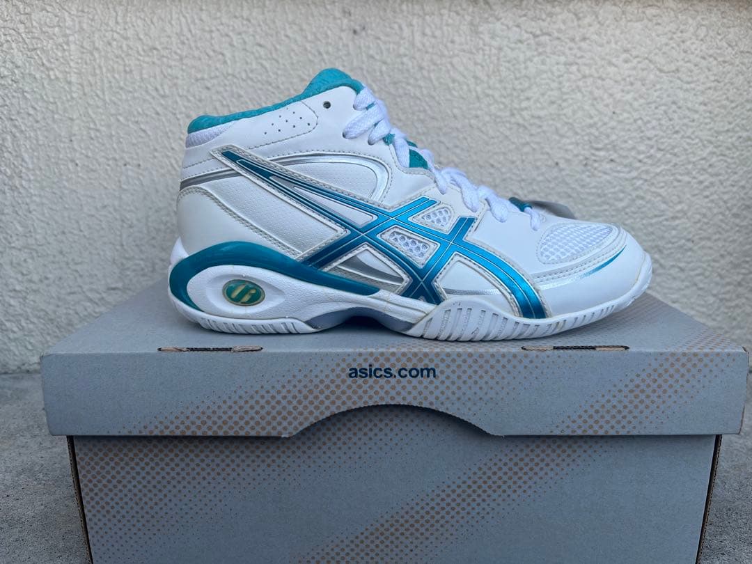 【新品】ASICS LADY GELFLASH4 26cm ホワイト/アクア