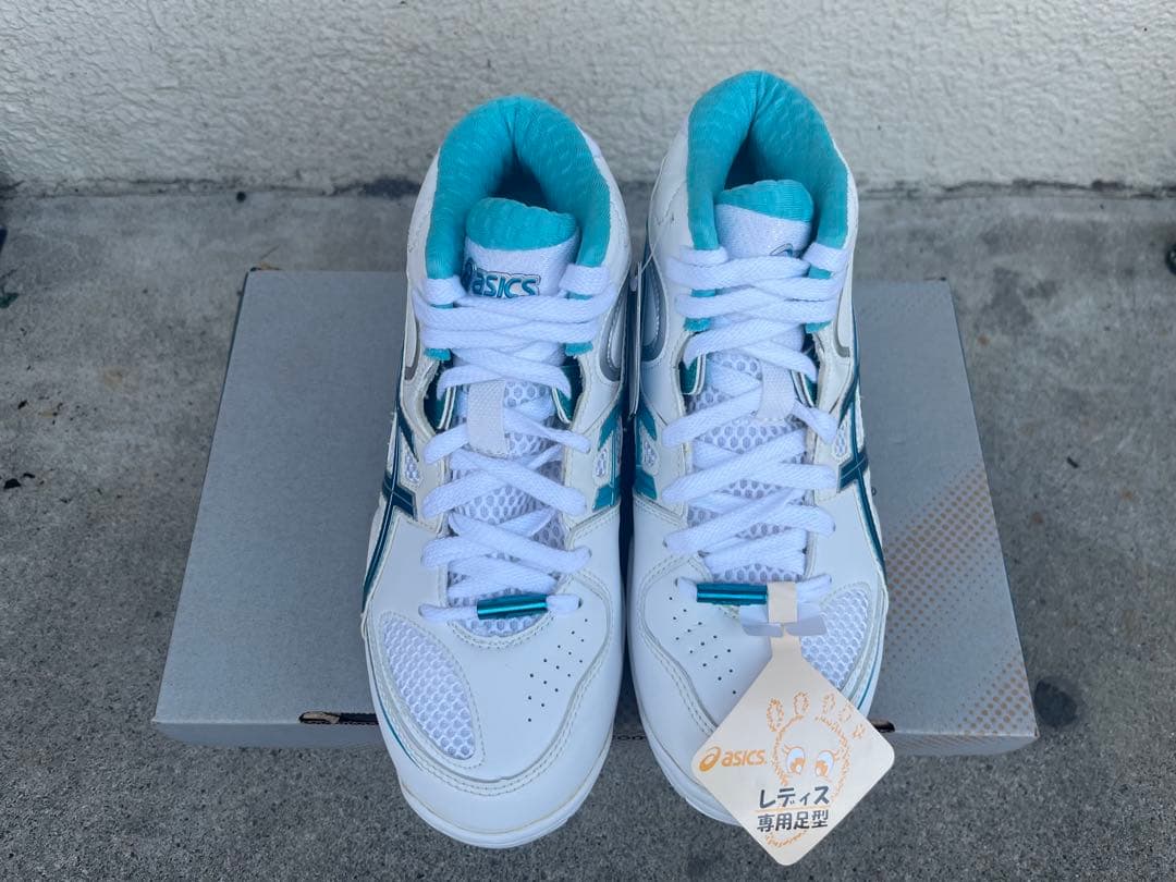 【新品】ASICS LADY GELFLASH4 26cm ホワイト/アクア