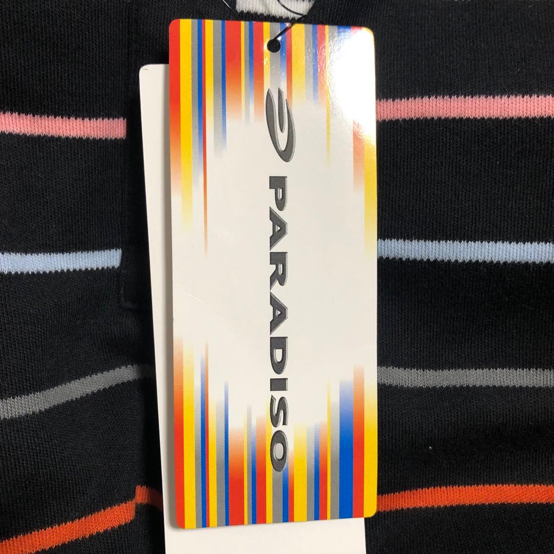 【新品】PARADISO GOLF 長袖ボーダーシャツ ブラック Fサイズ
