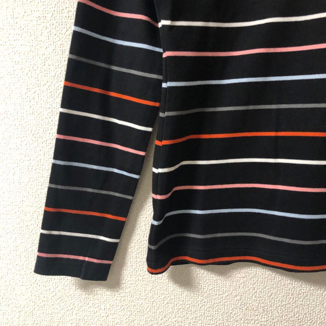 【新品】PARADISO GOLF 長袖ボーダーシャツ ブラック Fサイズ