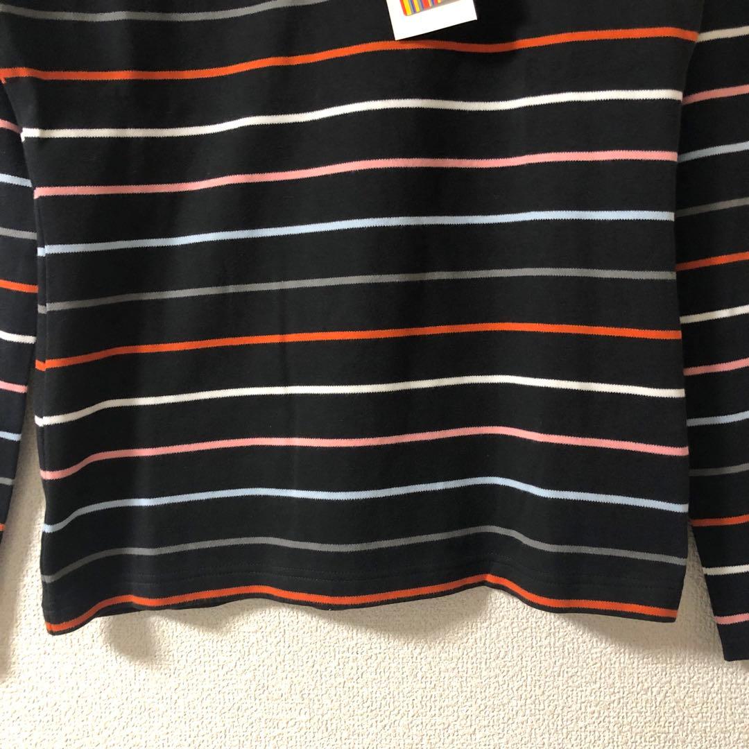 【新品】PARADISO GOLF 長袖ボーダーシャツ ブラック Fサイズ