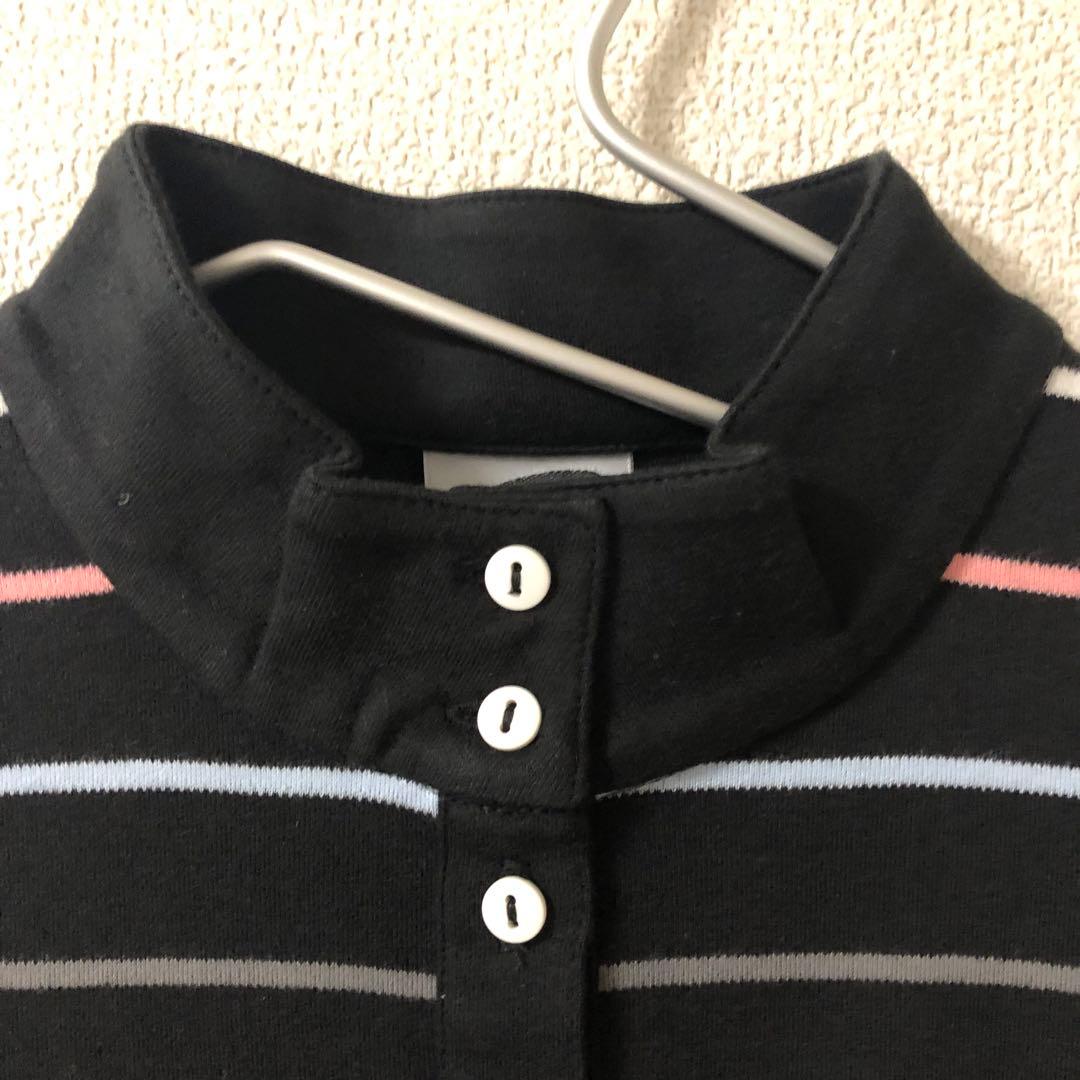 【新品】PARADISO GOLF 長袖ボーダーシャツ ブラック Fサイズ