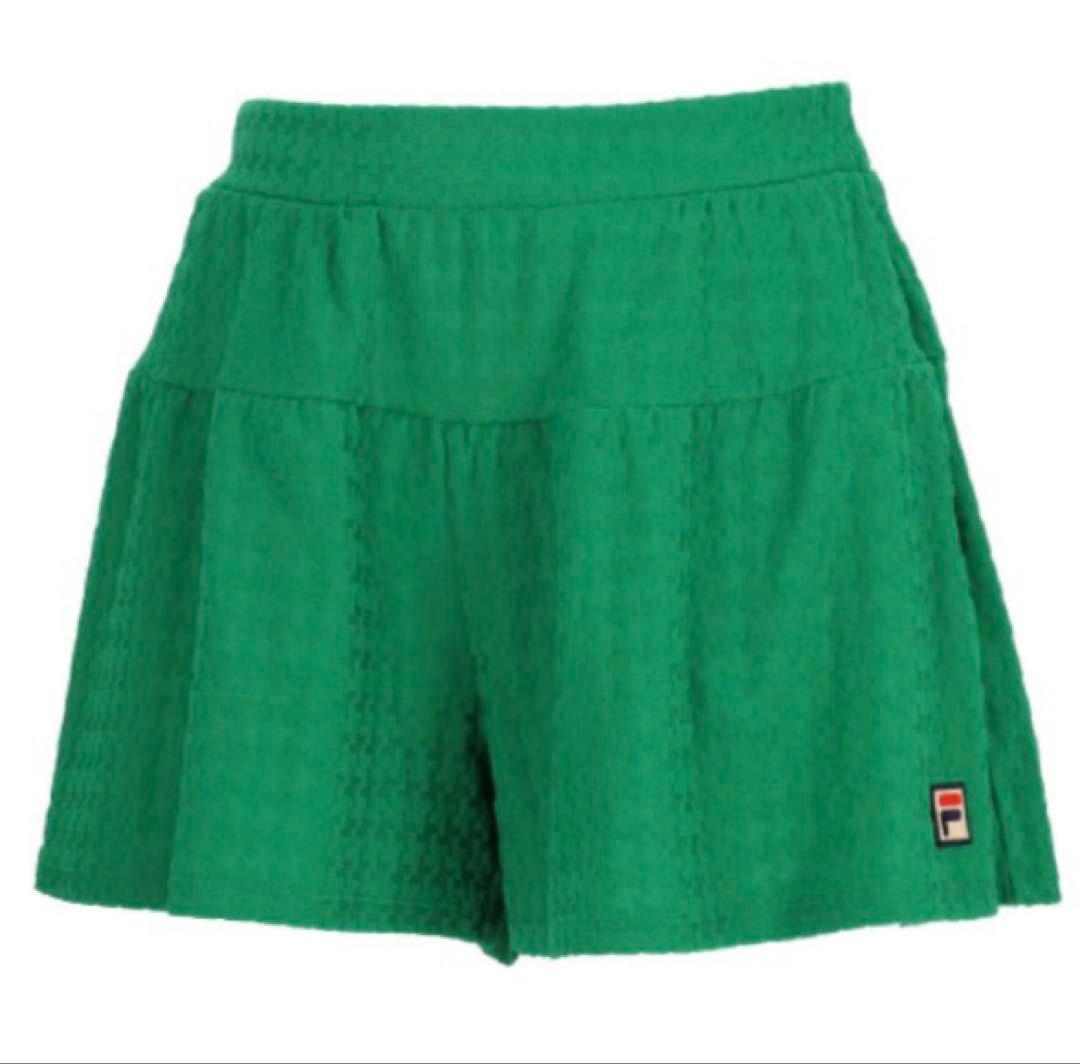 No.248 FILA パイル千鳥柄フェミニンキュロット☆green☆