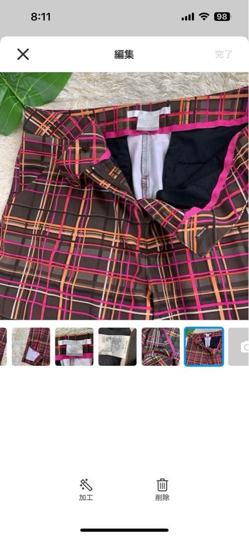 美品❤️ナイキゴルフ NIKEGOLF レディース ゴルフパンツ チェック L