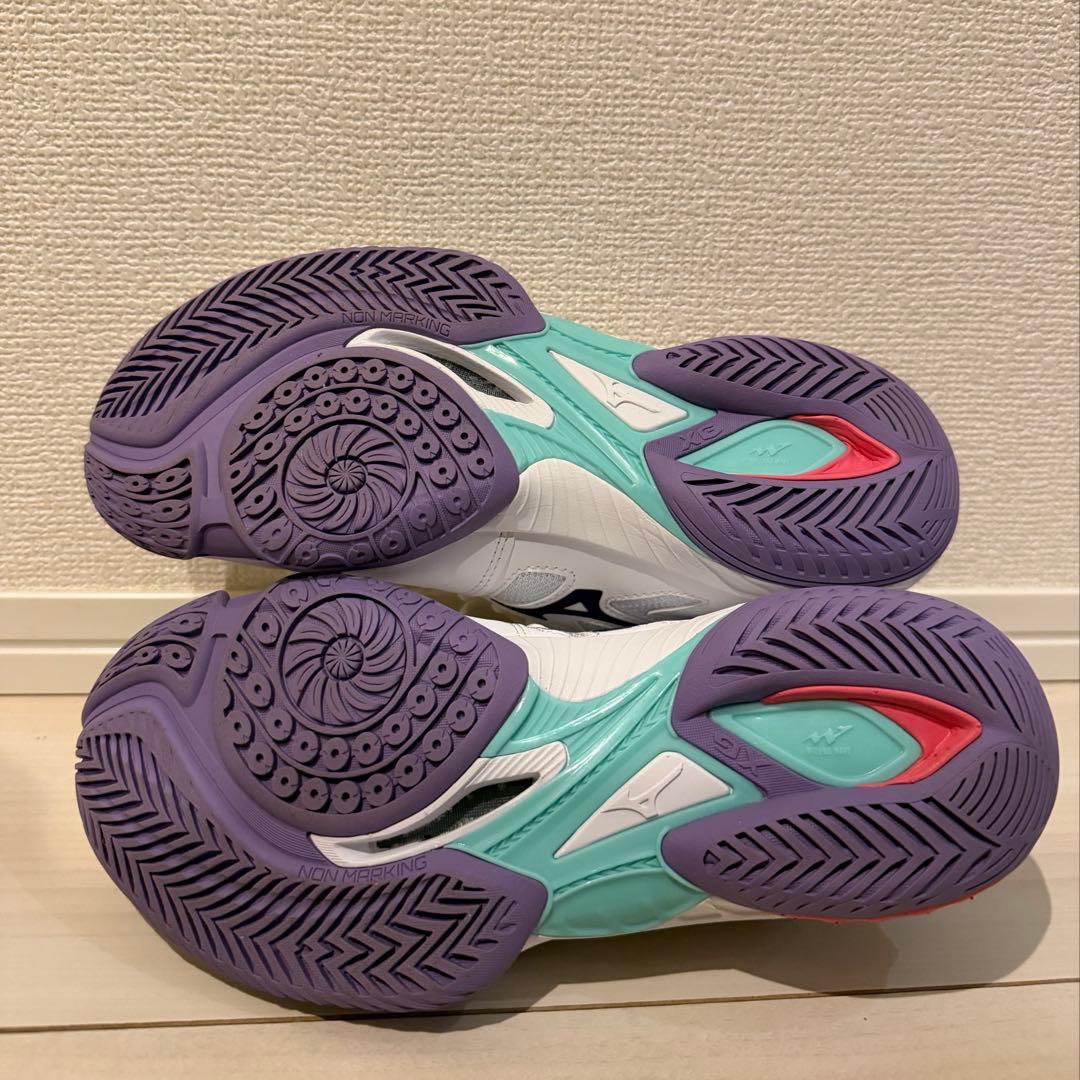Mizuno Wave Claw EL-2 23.5 ホワイト/パープル