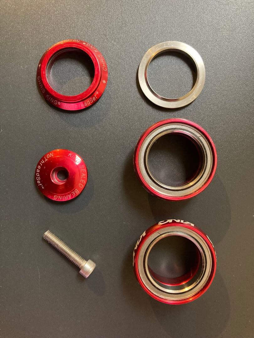 KING NoThreadSet 1-1/8OSヘッドセット レッド