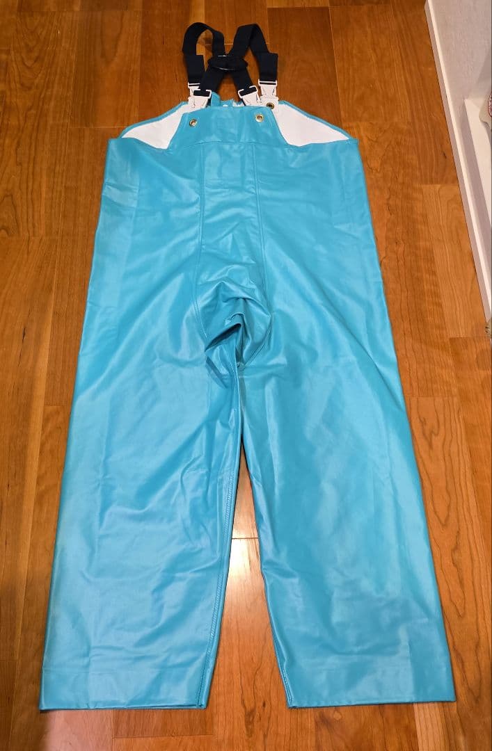 1回使用 船釣り用防水サロペット ビブ フレッシュレイニー セイシャルブルー S