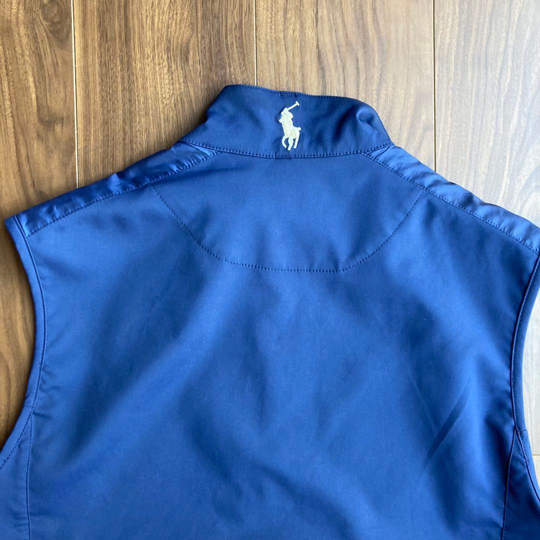 【美品】POLO GOLF ポロゴルフ　ナイロンベスト　後ろ襟　ロゴ❗️