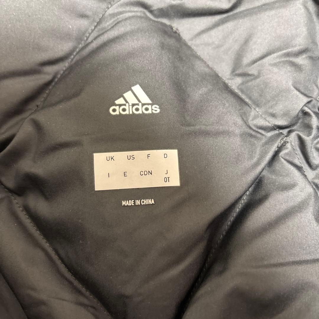 【美品】アディダス adidas ブラック ロング ライトダウン ジャケット