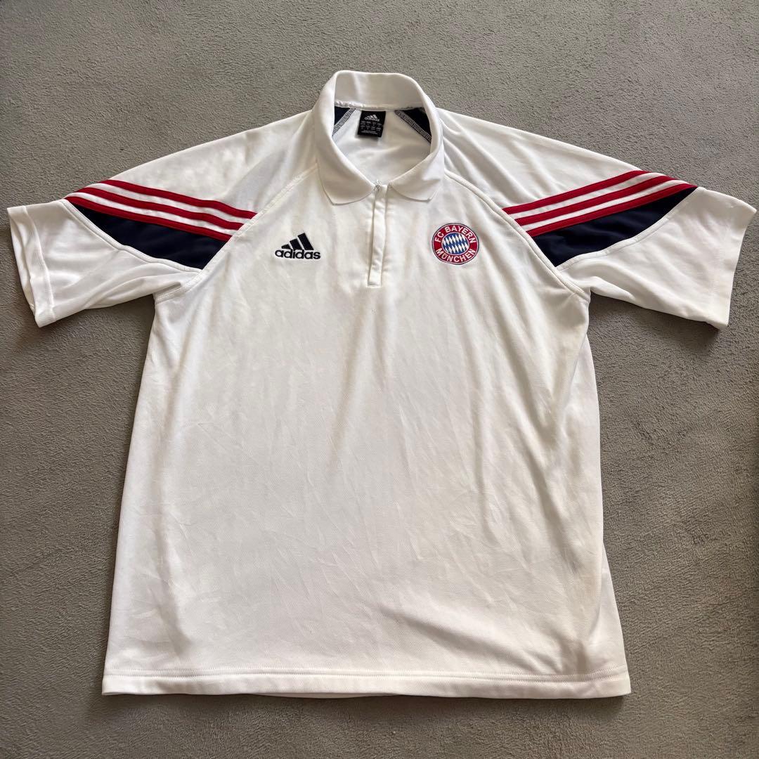 バイエルン　Bayern München adidas 白　XXL ポロシャツ