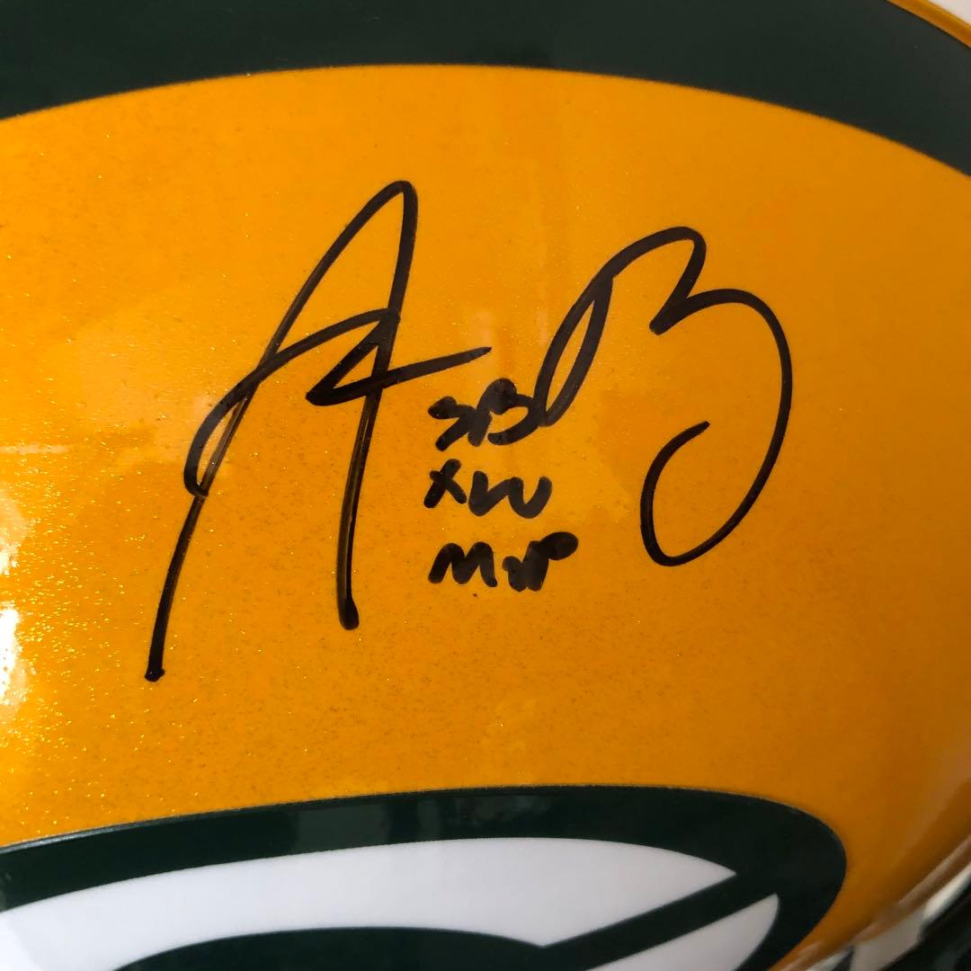 アーロンロジャース Green Bay Packers サイン入りヘルメット