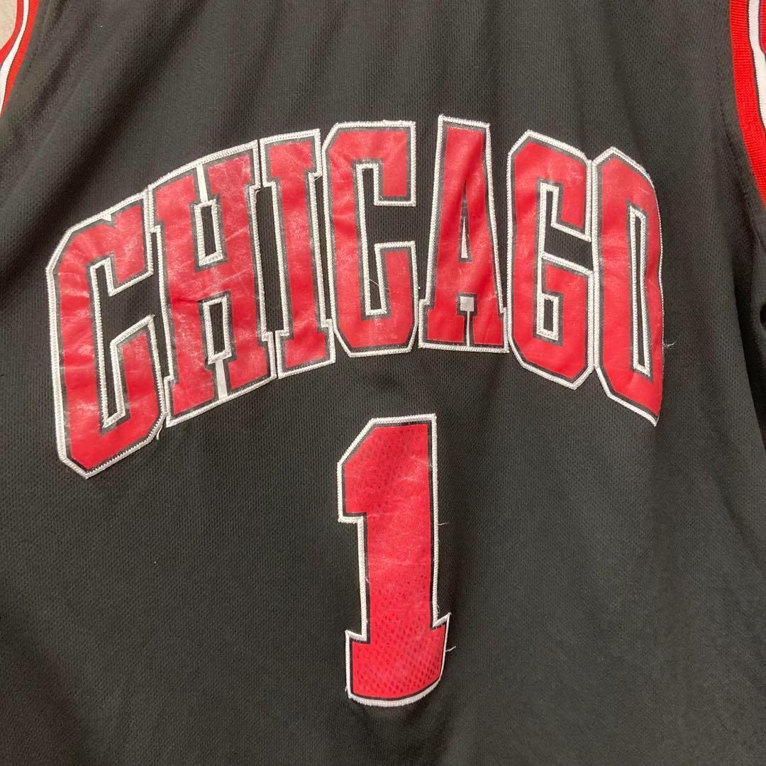レア《アディダス》NBAシカゴブルズ 両面刺繍タンクトップ ユニフォーム/XL