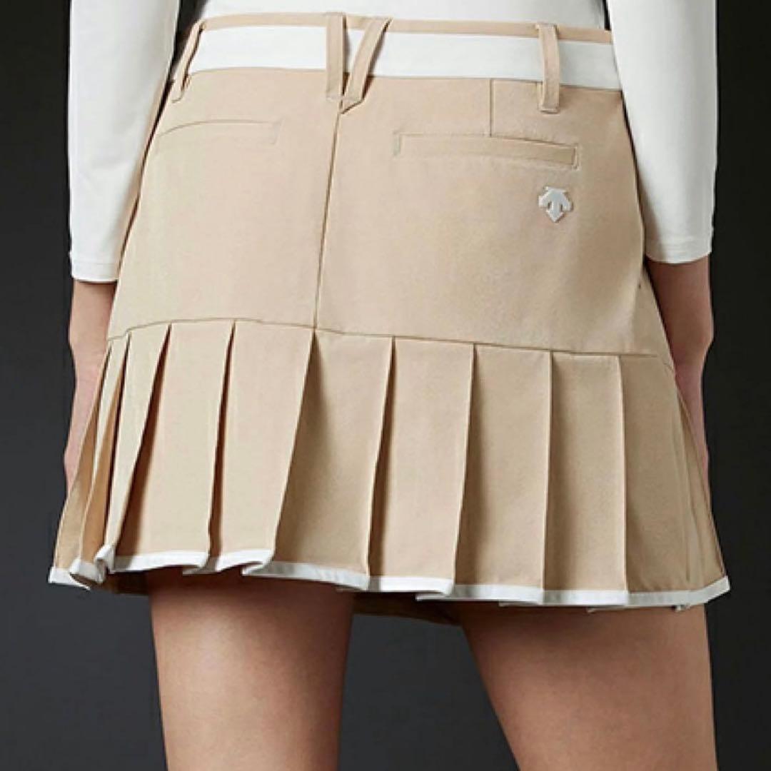 DESCENTE GOLF プリーツスカート ベージュ　デサント