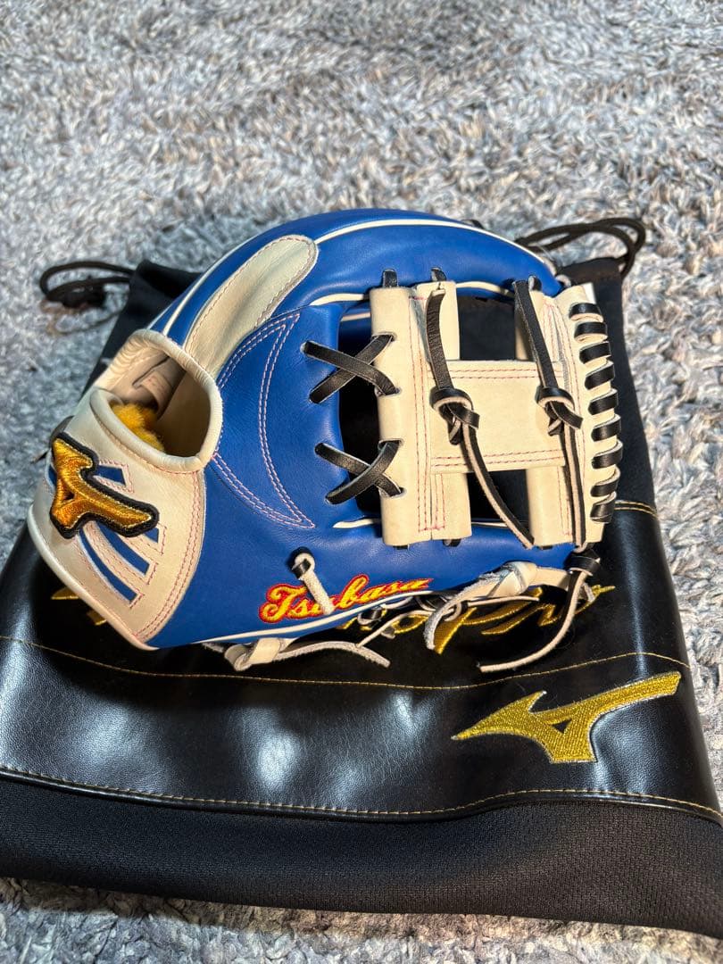Mizuno Pro オーダーグローブ 軟式グローブ 青/白