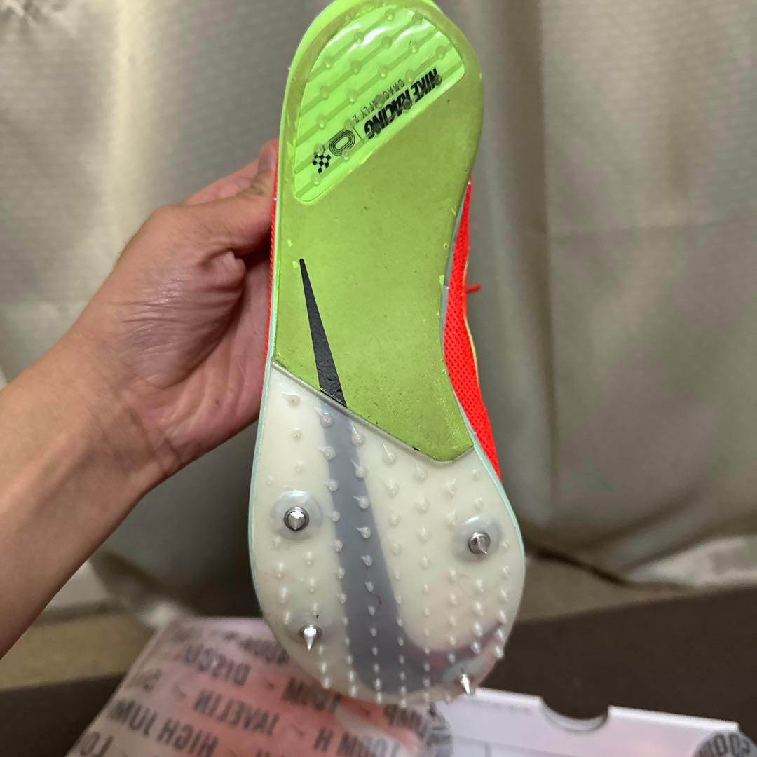 Nike スパイクシューズ オレンジ/ライム