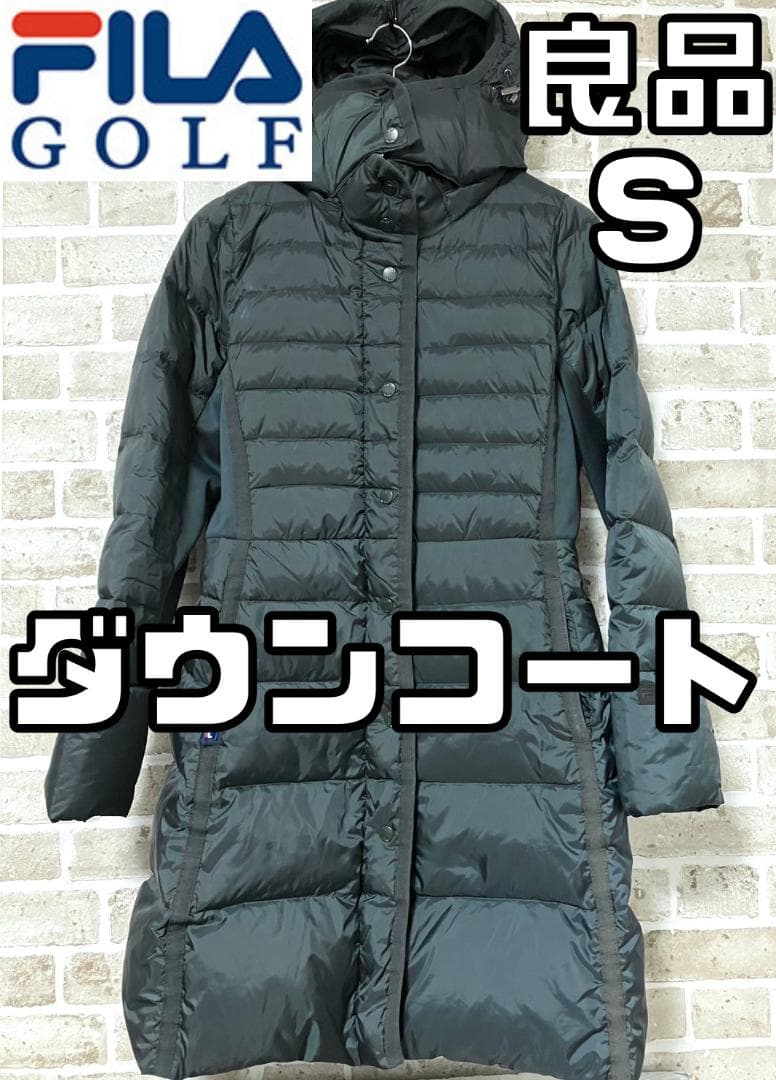 【早い者勝ち✨】フィラゴルフ レディース ダウンロングコート S ブラック系