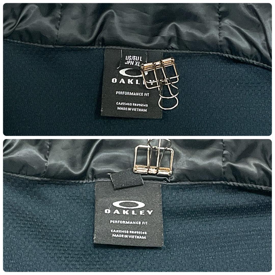 OAKLEY キルティング 切替 ダブルジップパーカー ブルゾン ゴルフ XL