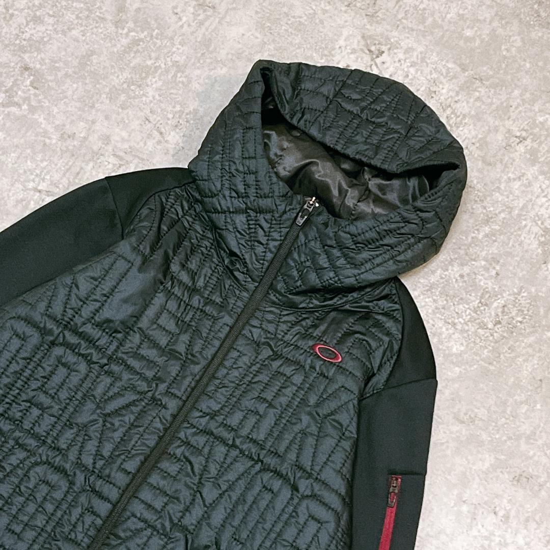 OAKLEY キルティング 切替 ダブルジップパーカー ブルゾン ゴルフ XL