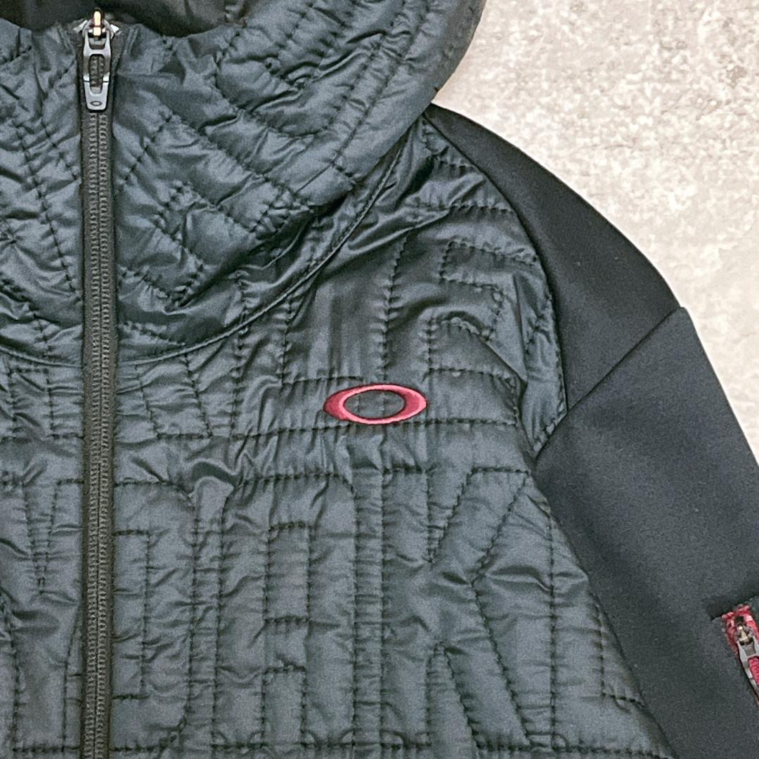 OAKLEY キルティング 切替 ダブルジップパーカー ブルゾン ゴルフ XL