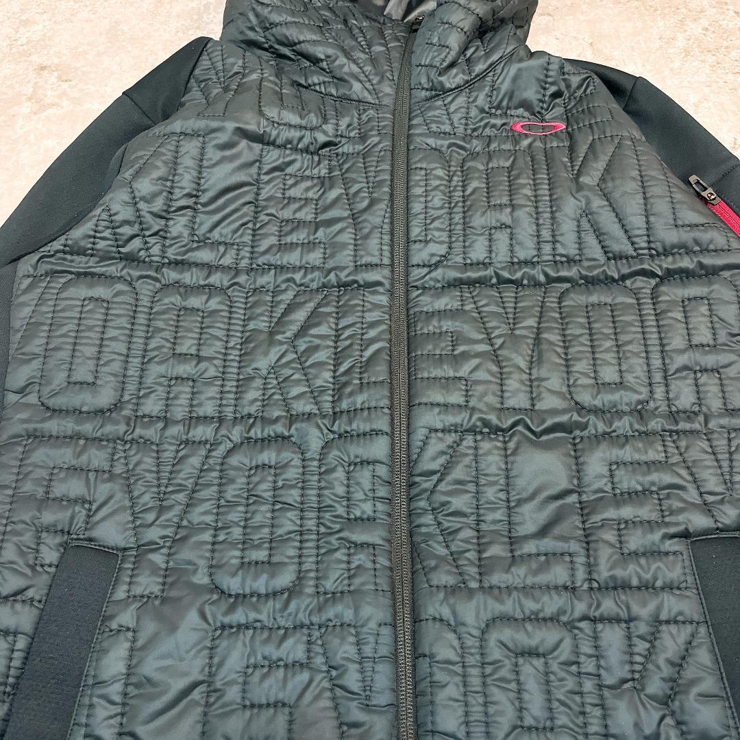 OAKLEY キルティング 切替 ダブルジップパーカー ブルゾン ゴルフ XL
