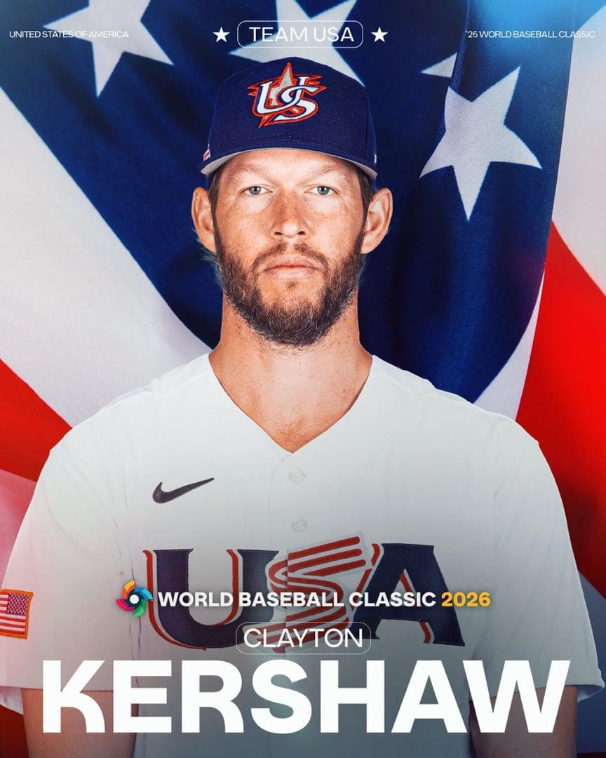 超貴重　WBC アメリカ代表 カーショウ ユニフォーム XL※即完売品 ※正規②
