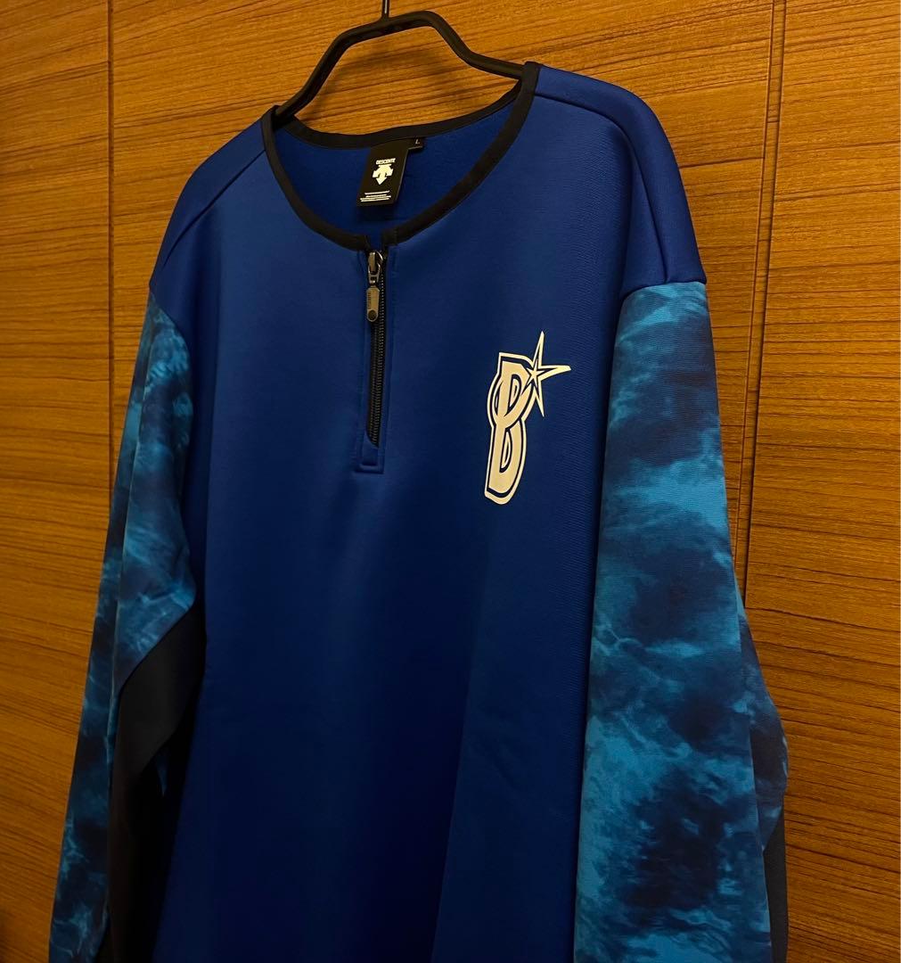【NPBマーク】横浜DeNAベイスターズ　ハーフジッププルオーバー　デサント　L