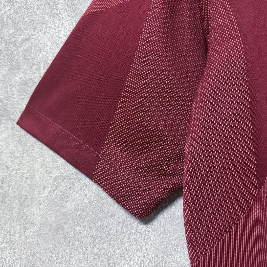 NIKE GOLF ナイキゴルフ デザイン ハーフジップ 半袖 シャツ ボルドー