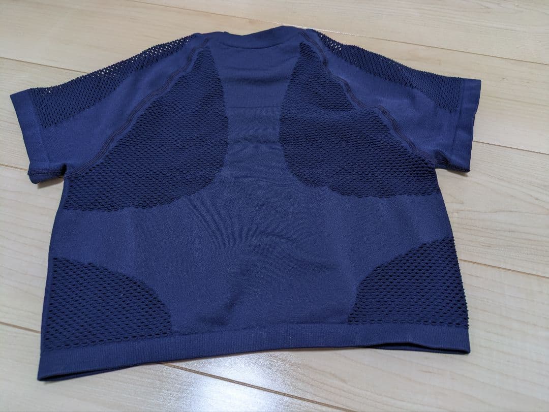 alo ネイビー メッシュTシャツ　Lサイズ