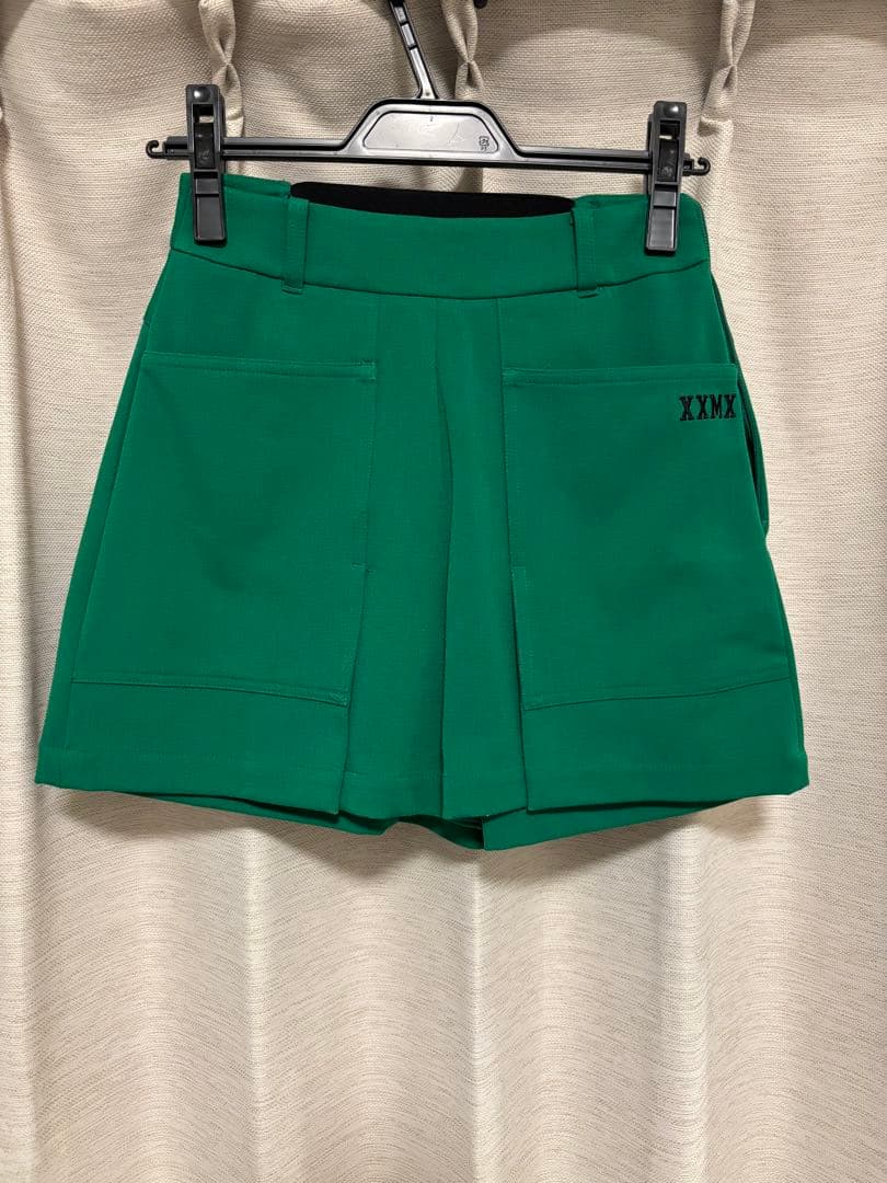 XEXYMIX 台形キュロット ショートパンツ ゴルフウェア グリーン