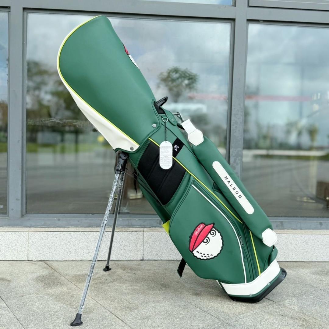 新作 マルボンゴルフ キャディバッグ malbon golf バッグ 緑色