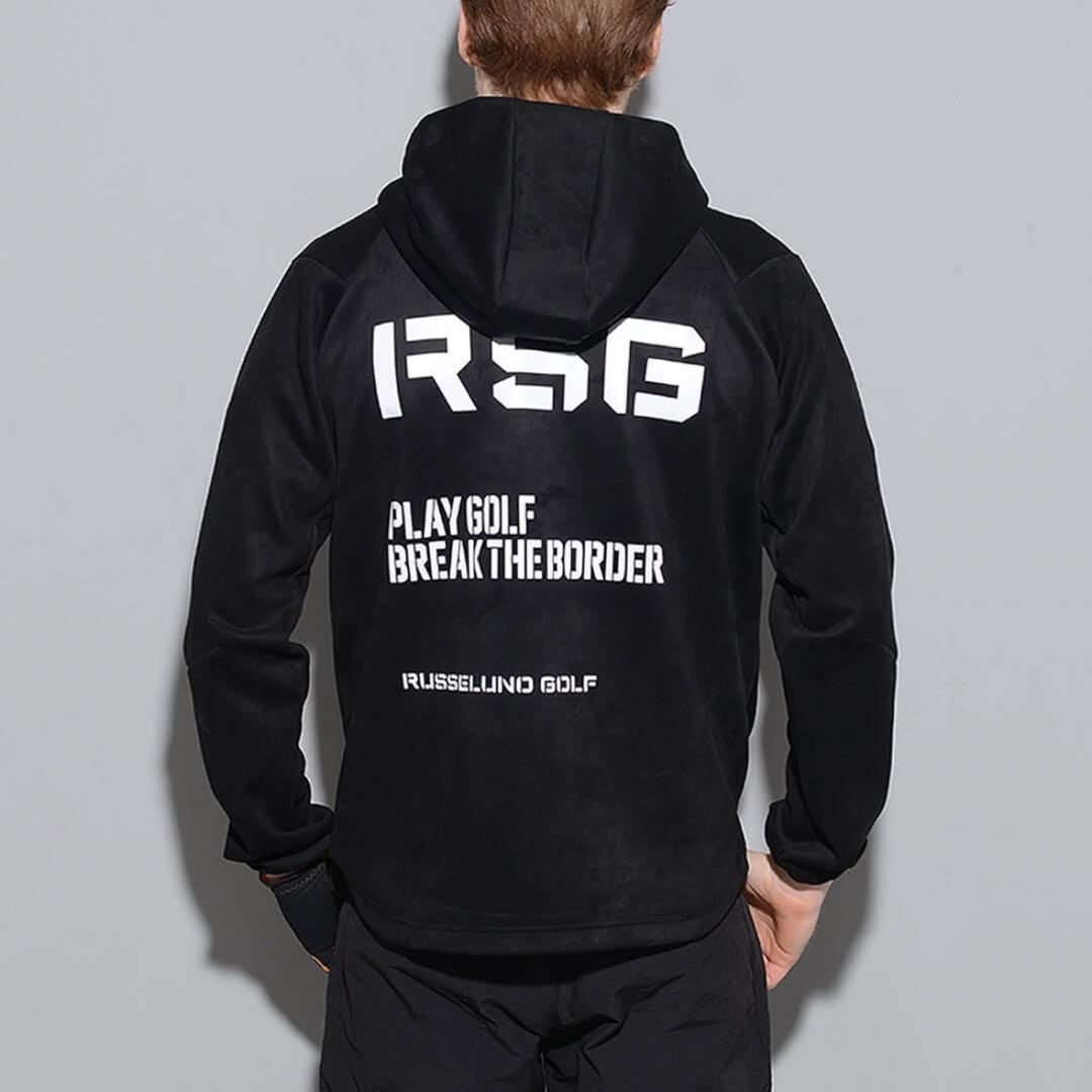 ラッセルノ ゴルフ RSG リフレクター ロゴ ライトフーディー ブラック XL
