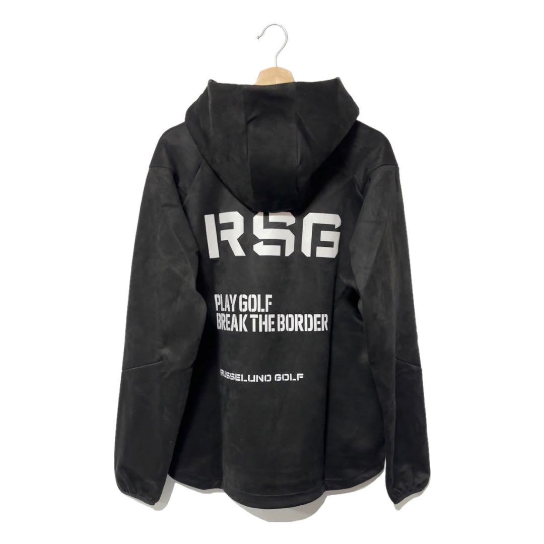 ラッセルノ ゴルフ RSG リフレクター ロゴ ライトフーディー ブラック XL
