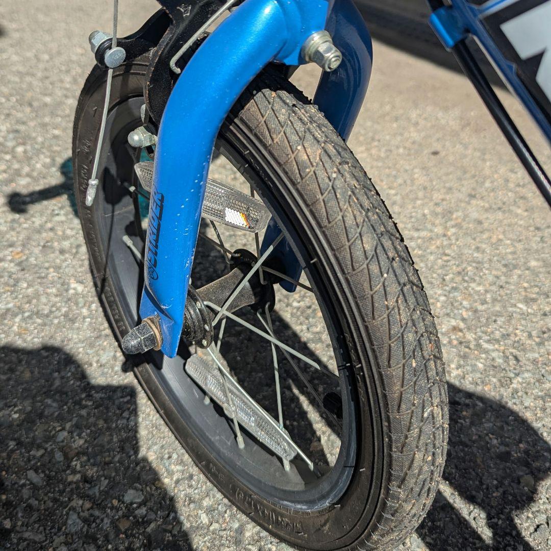ストライダー STRIDER 14X スティールブルー　カゴ&スタンド付き