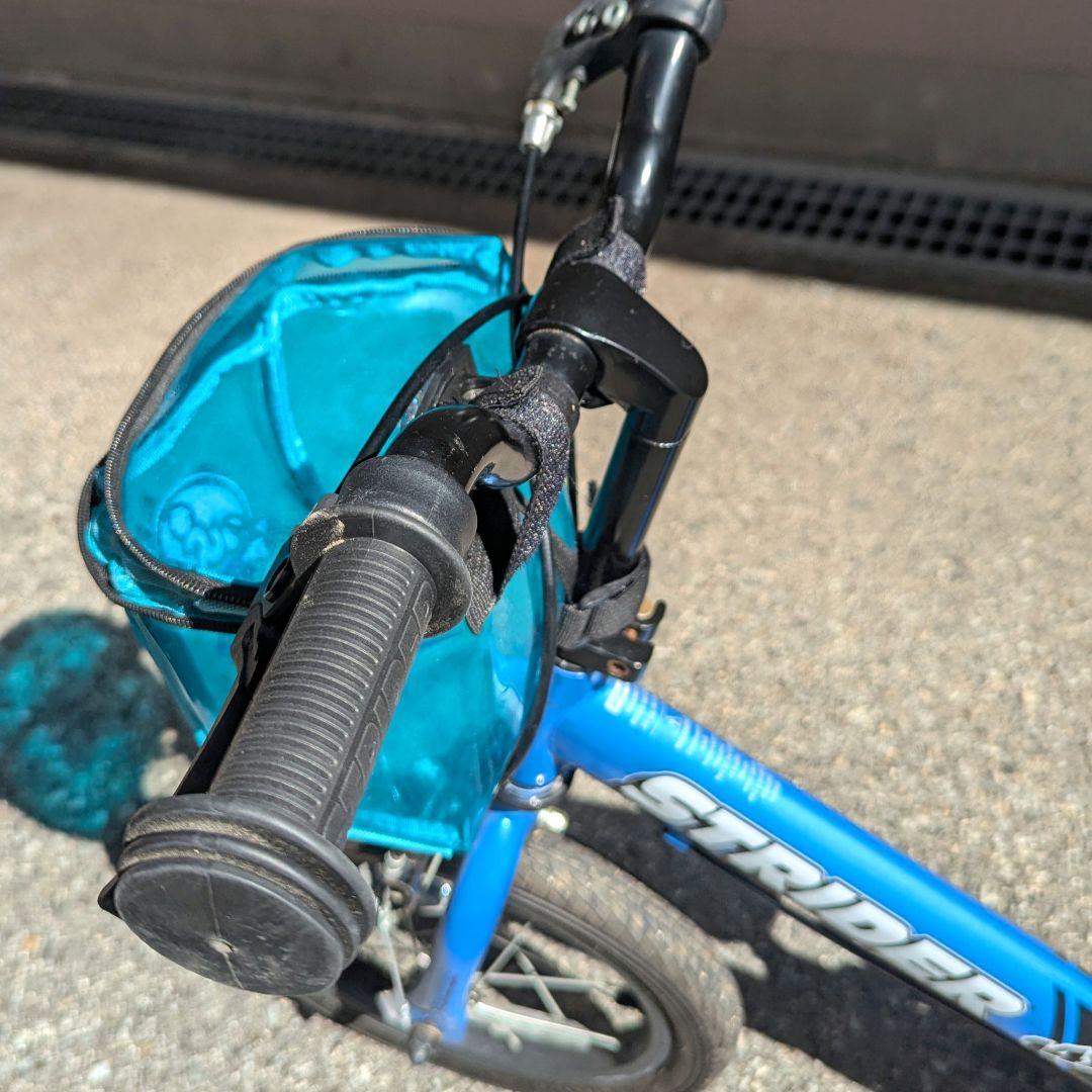 ストライダー STRIDER 14X スティールブルー　カゴ&スタンド付き
