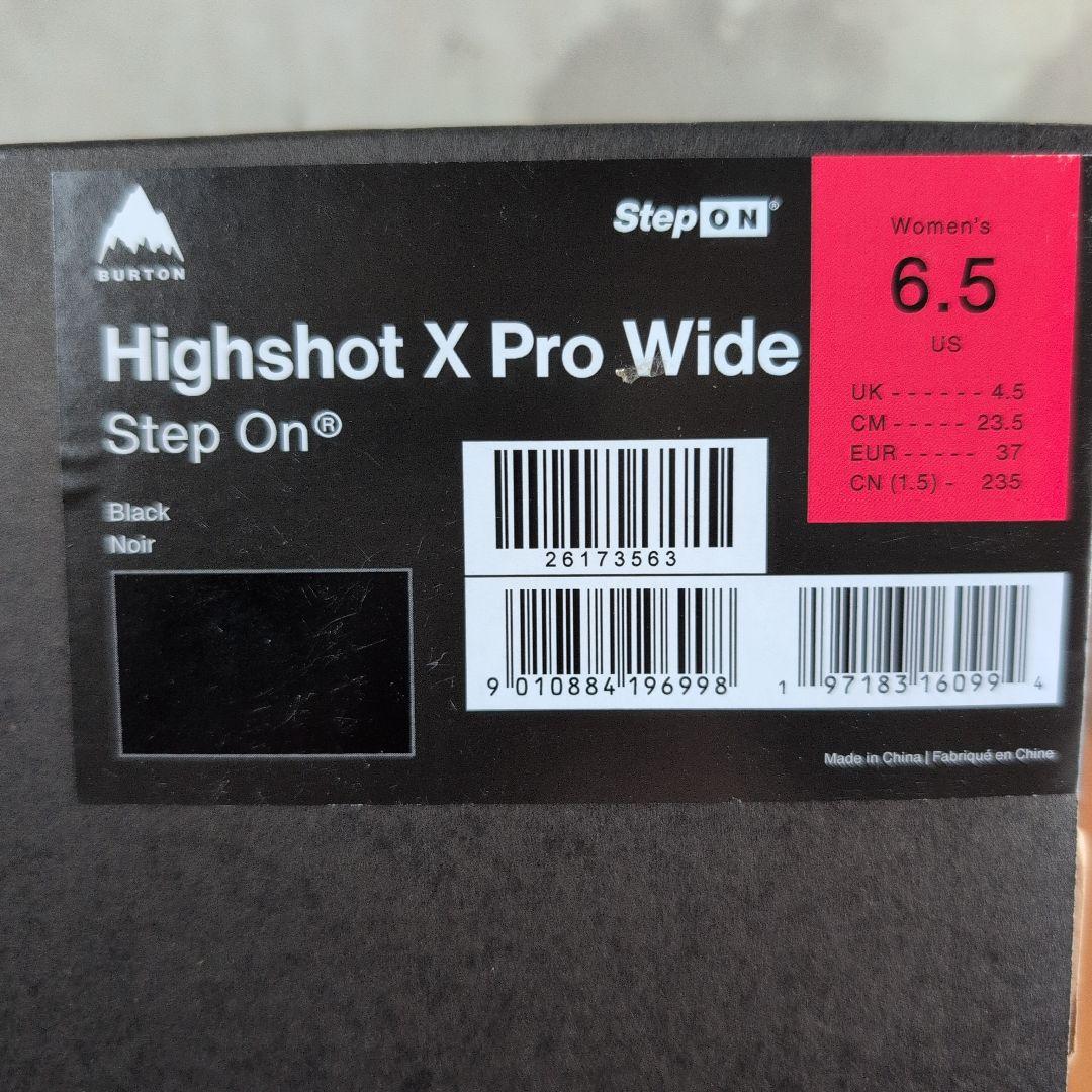 Burton ハイショット X Pro Step On 23.5 WIDE