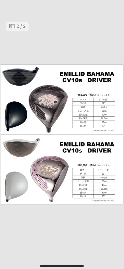 NEWバハマCVS10ドライバーヘッド