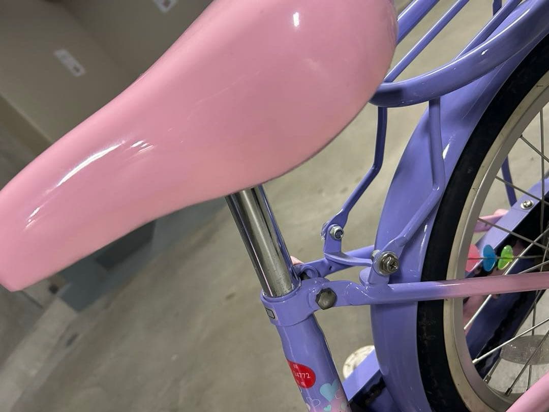 ✴︎名古屋市引き取り✴︎幼児用自転車 紫とピンク