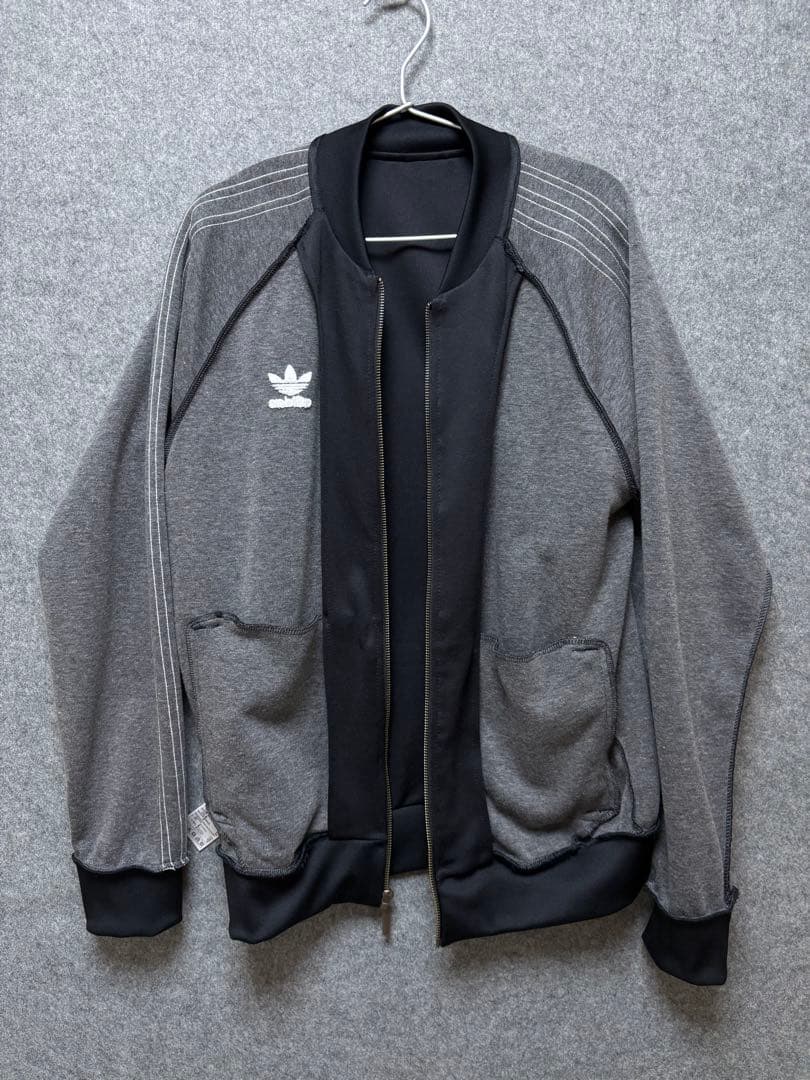 【ハル】adidas ジャージ上下セット 3本ライン　ブラック　XOサイズ