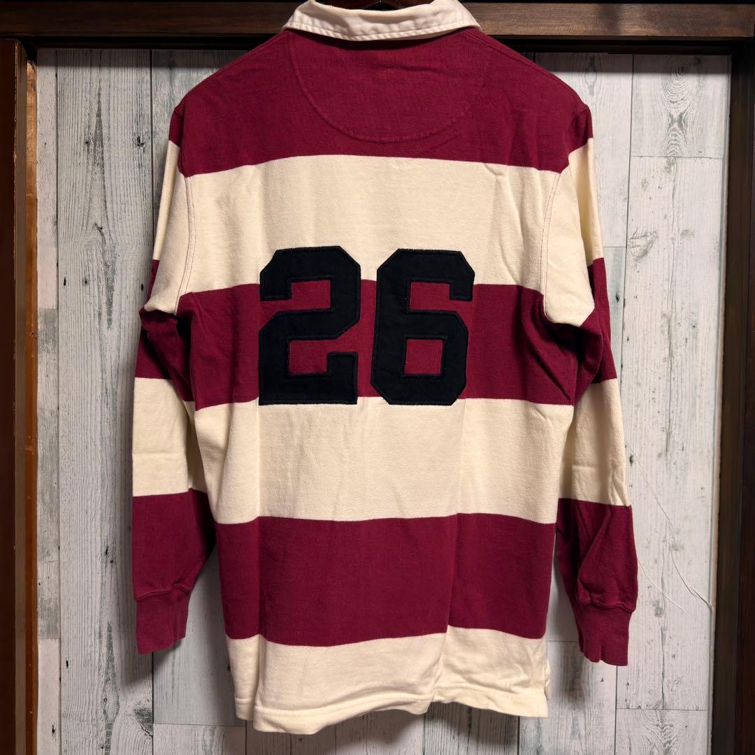 Polo by Ralph Lauren ラガーシャツ M 赤/白
