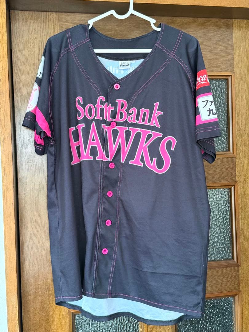 美品!!周東佑京選手ネーム入り SoftBank HAWKS ユニホームサイズL