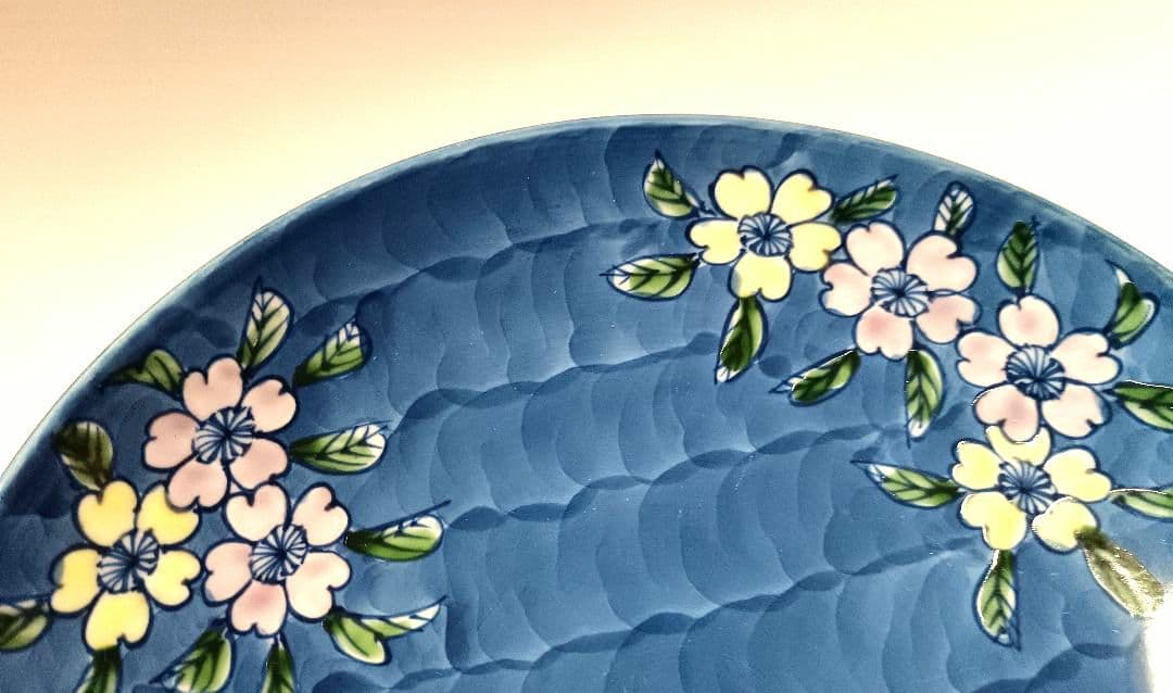 源右衛門窯 染錦桜濃(そめにしきさくらだみ) 銘々皿 4枚組