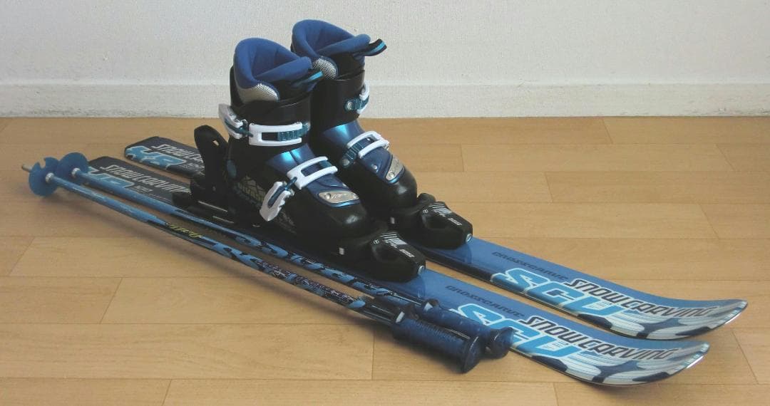 ■送料無料■CARVING■子供用スキーセット■板116靴22■WAX■
