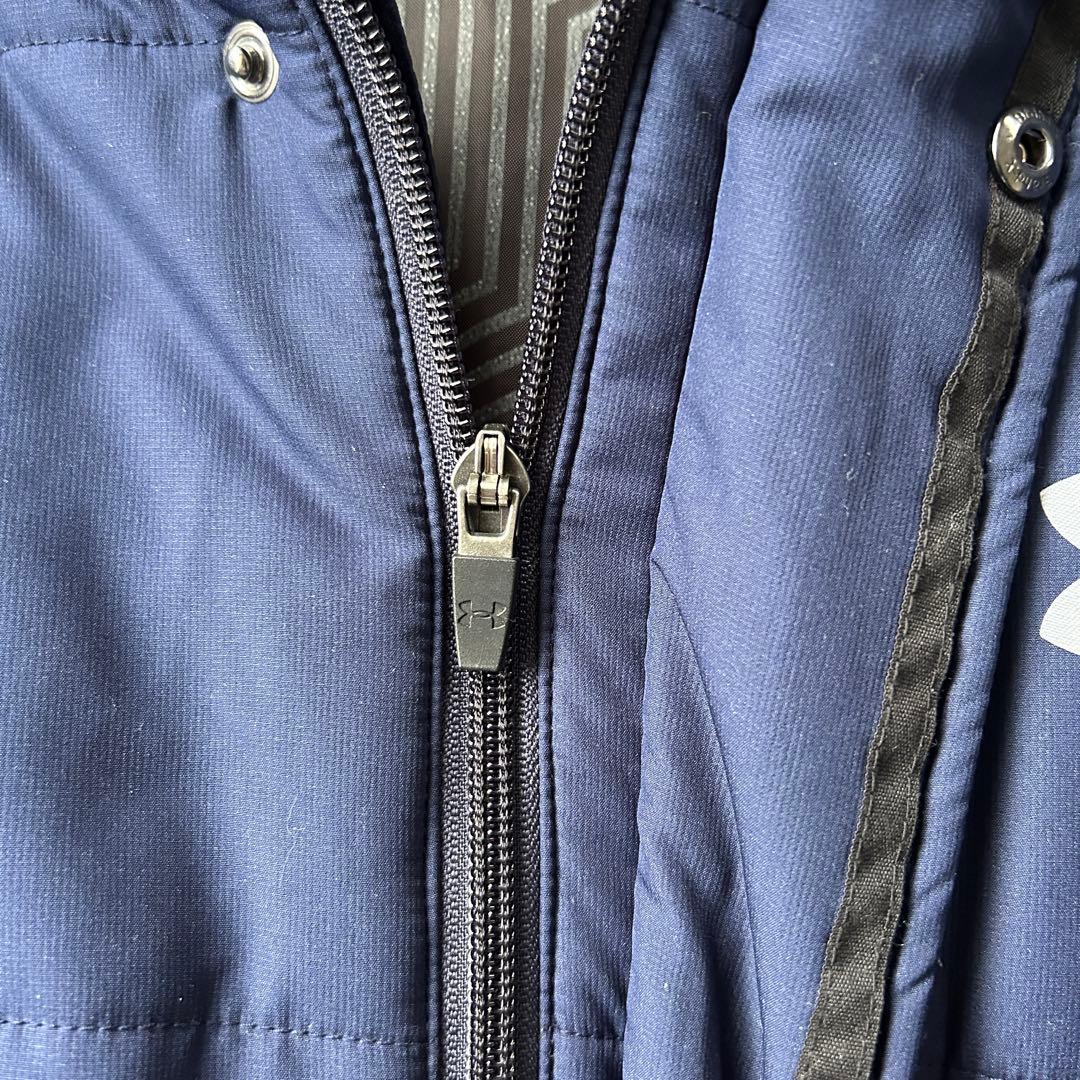 大きいサイズ アンダーアーマー UNDER ARMOUR ベンチコート ネイビー