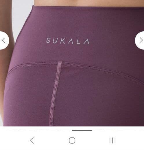 新品『SUKALA』 ライントレンカレギンスM 　パープルワイン　LAVA