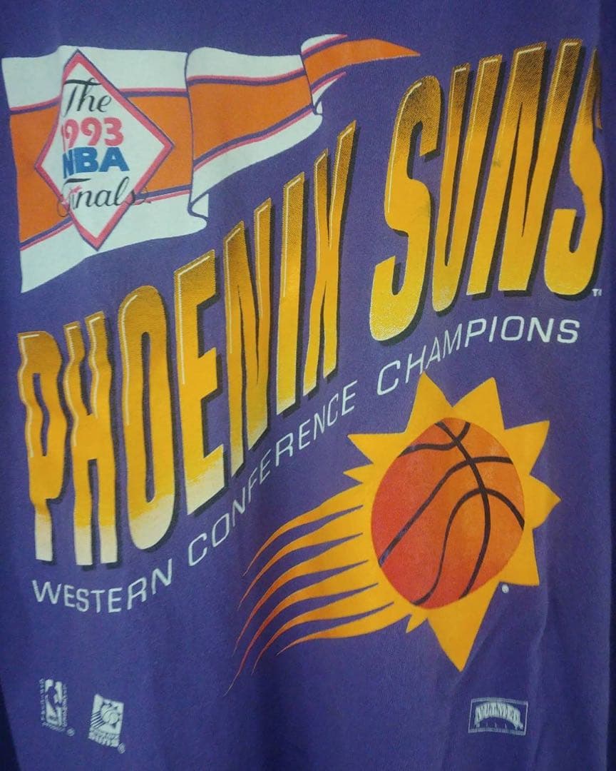 93年アメリカ製　PXサンズ’93NBA·FINAL Tシャツ　紫　XL