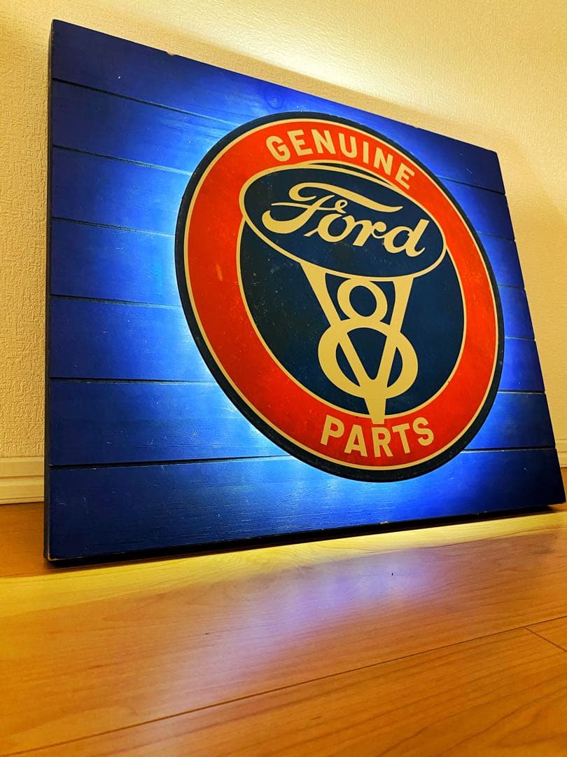 Ford V8 サイン 木製・プレートサイン フォード アメリカン雑貨