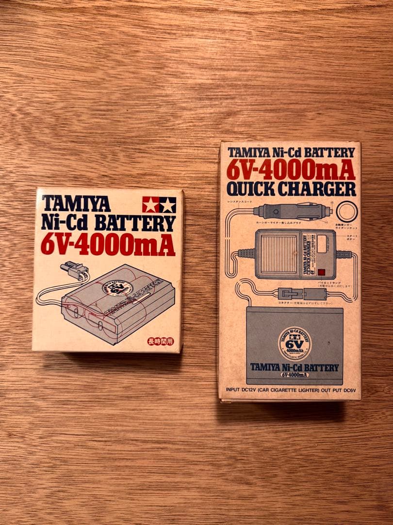 当時物 タミヤ RC ニカドバッテリー 6V 急速充電器セット 未使用 通電OK