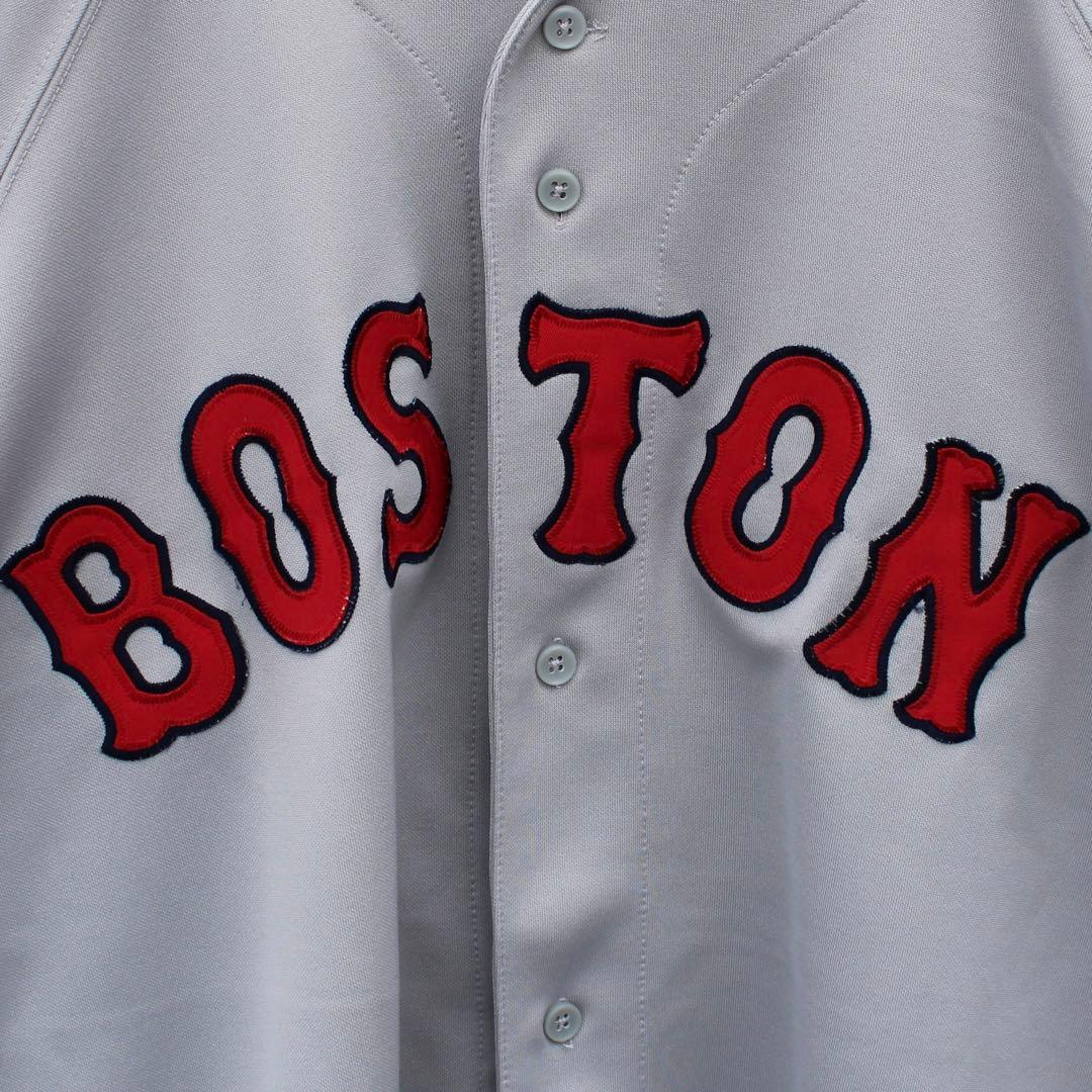 00's MLB ボストン レッドソックス XXL ビジター 古着 ゲームシャツ