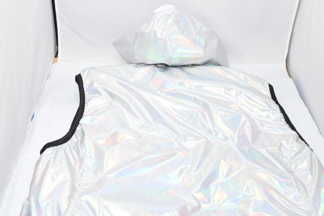 新品☆ダンスウィズドラゴン NYストレッチ タフタ リバーシブルベスト☆青☆XL