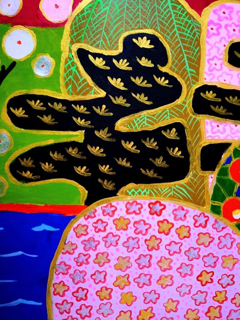 【F20号】片岡球子【めで多き富士】手描き/表裏サイン/油彩/絵画/額縁/額装